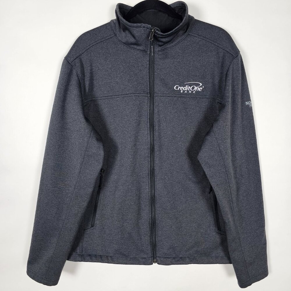 The North Face Ridgeline Soft Shell Mens Large Long Sleeve Gray Full Zip Jacket - Picture 1 of 7